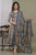 Women's Beautiful Floral Print Grey Embroidered Anarkali Kurta, Pant With Dupatta
